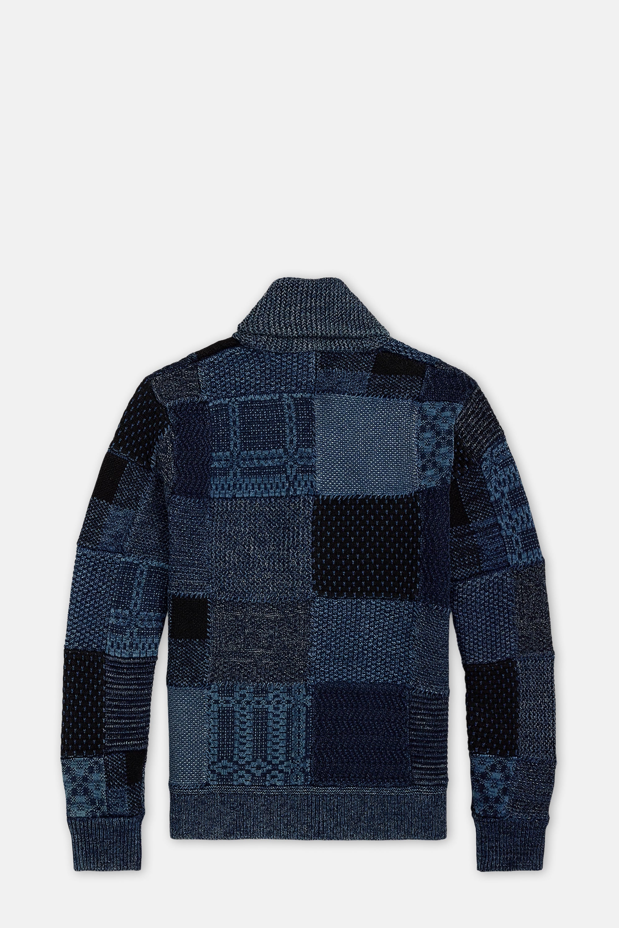 Indigo Patchwork Cardigan