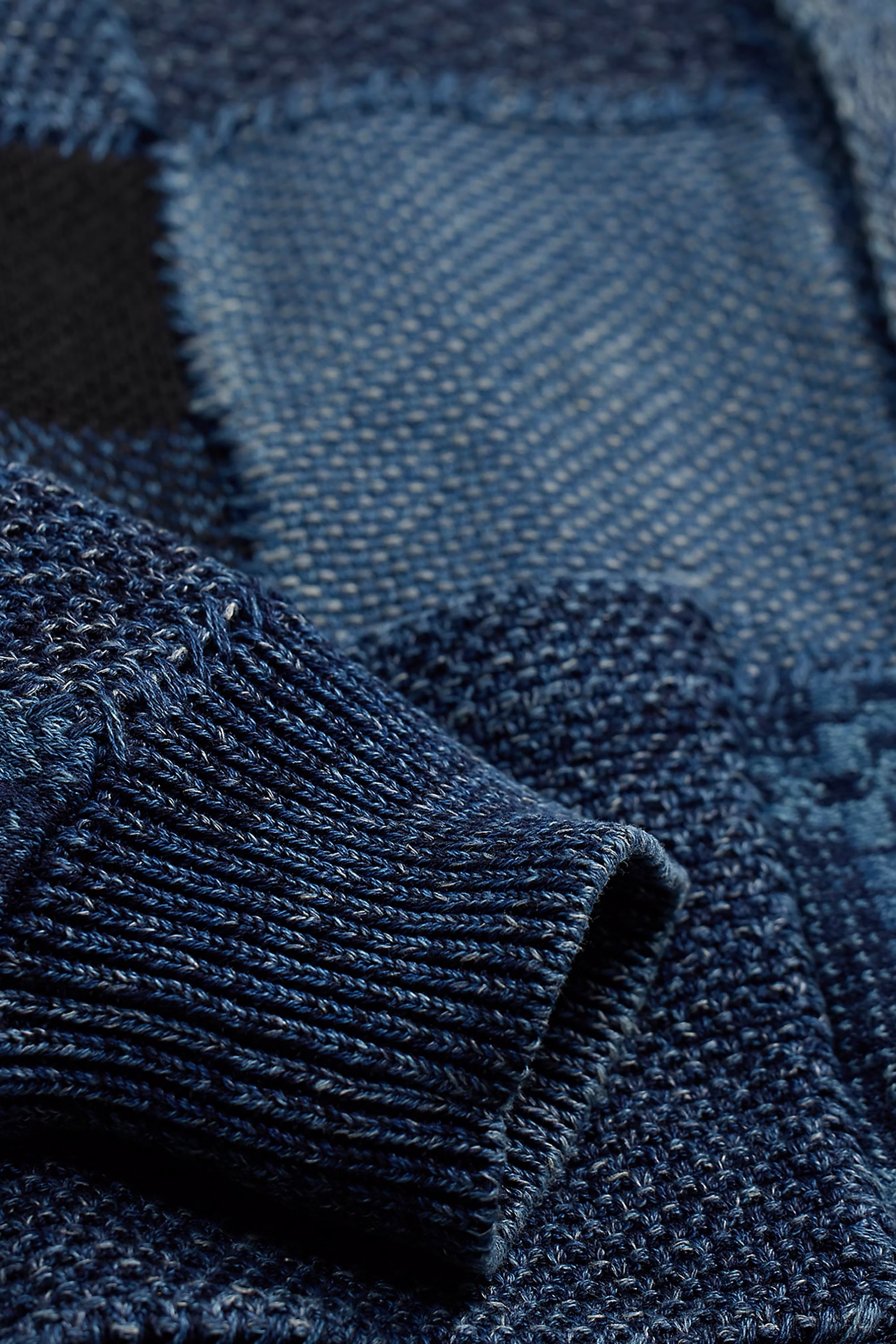 Indigo Patchwork Cardigan