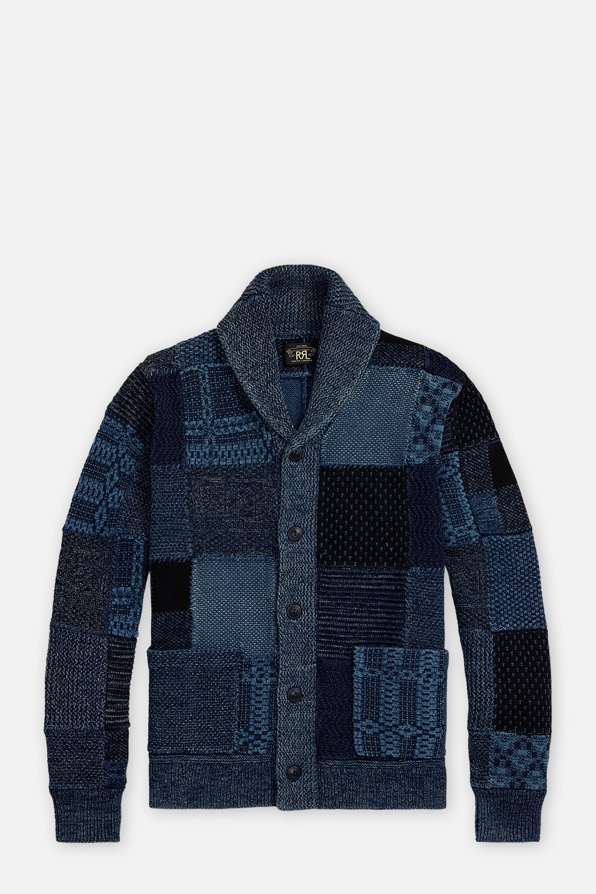 Indigo Patchwork Cardigan