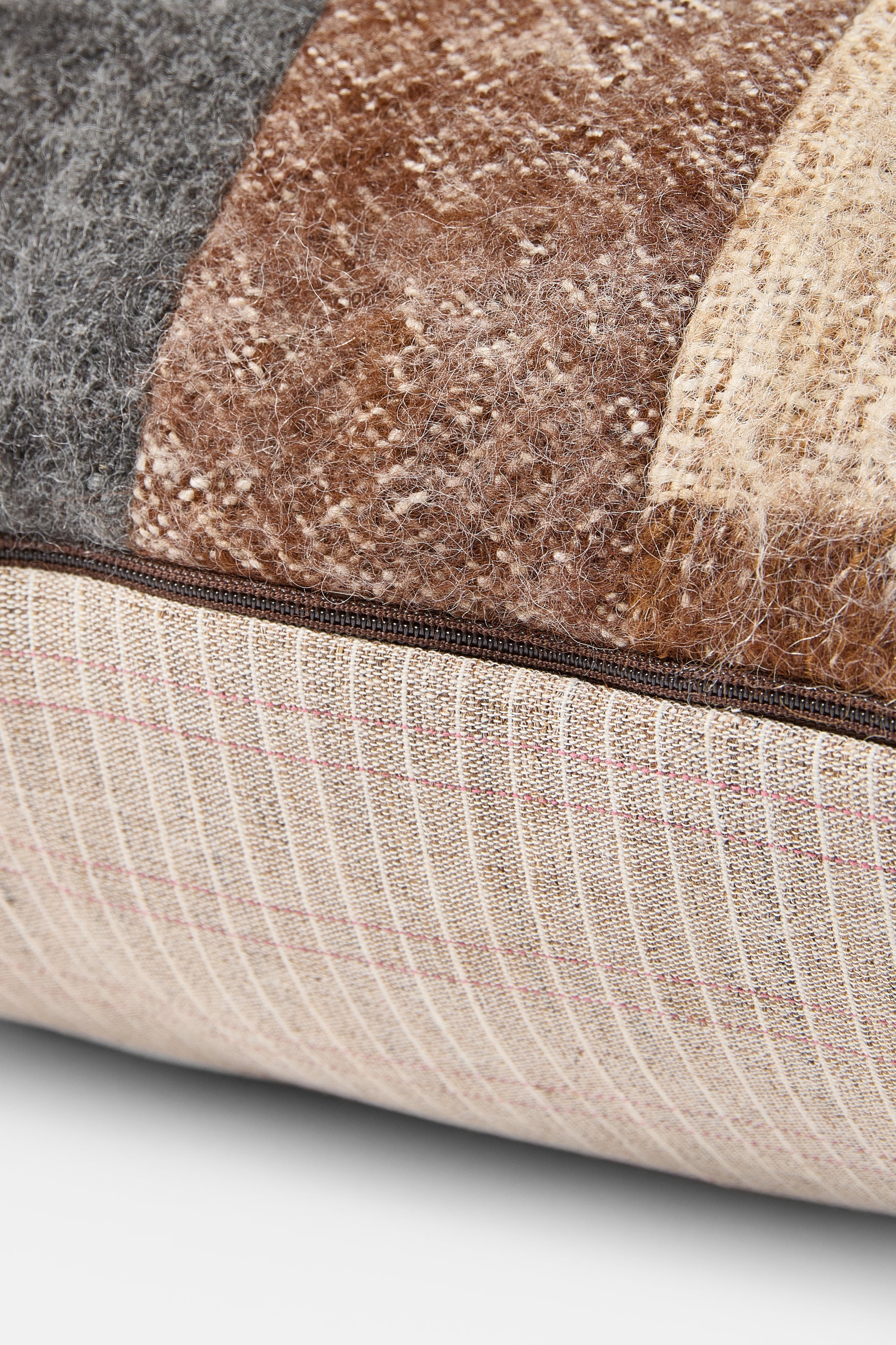 Light Chocolate Square Patchwork Pillowcase