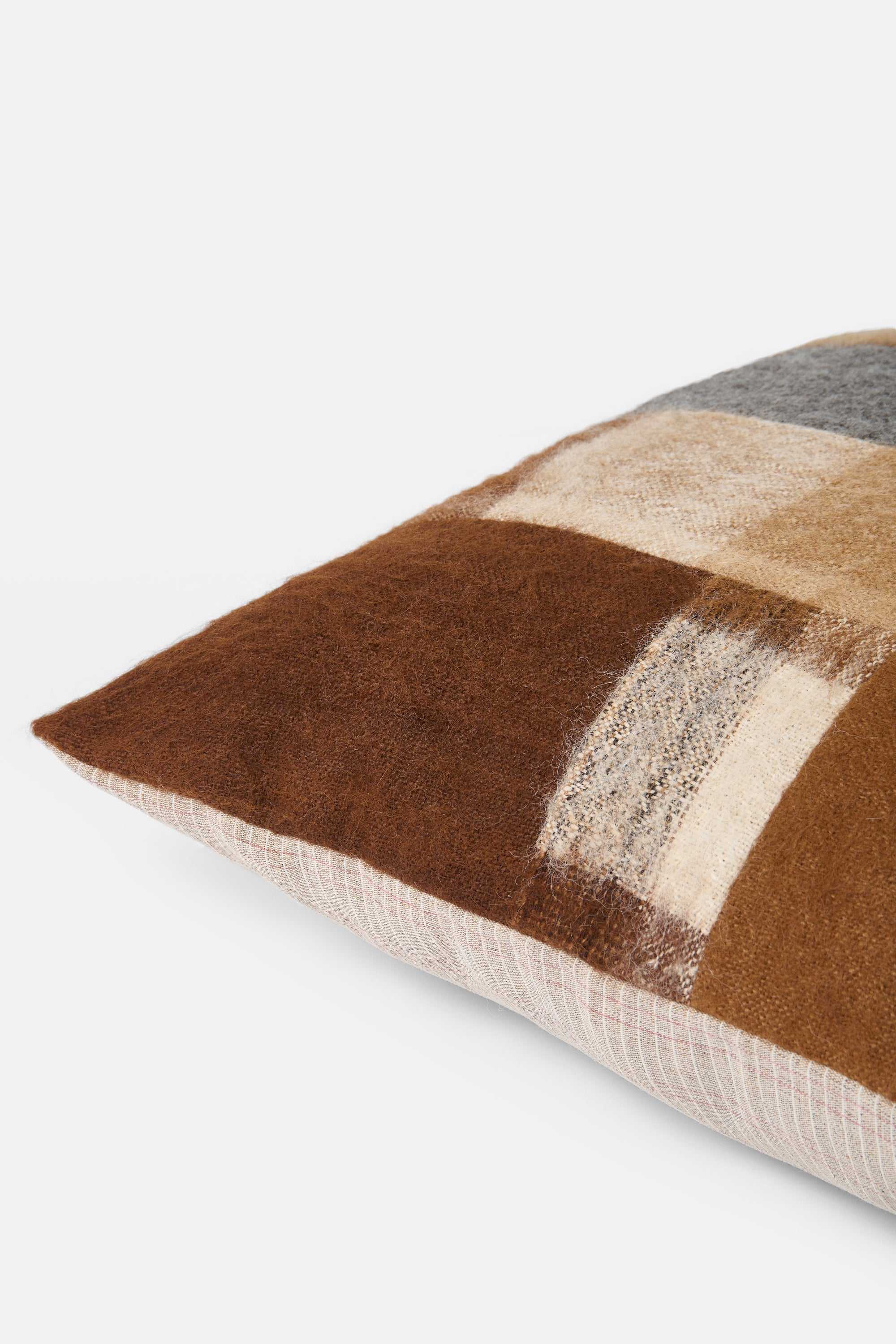 Light Chocolate Square Patchwork Pillowcase