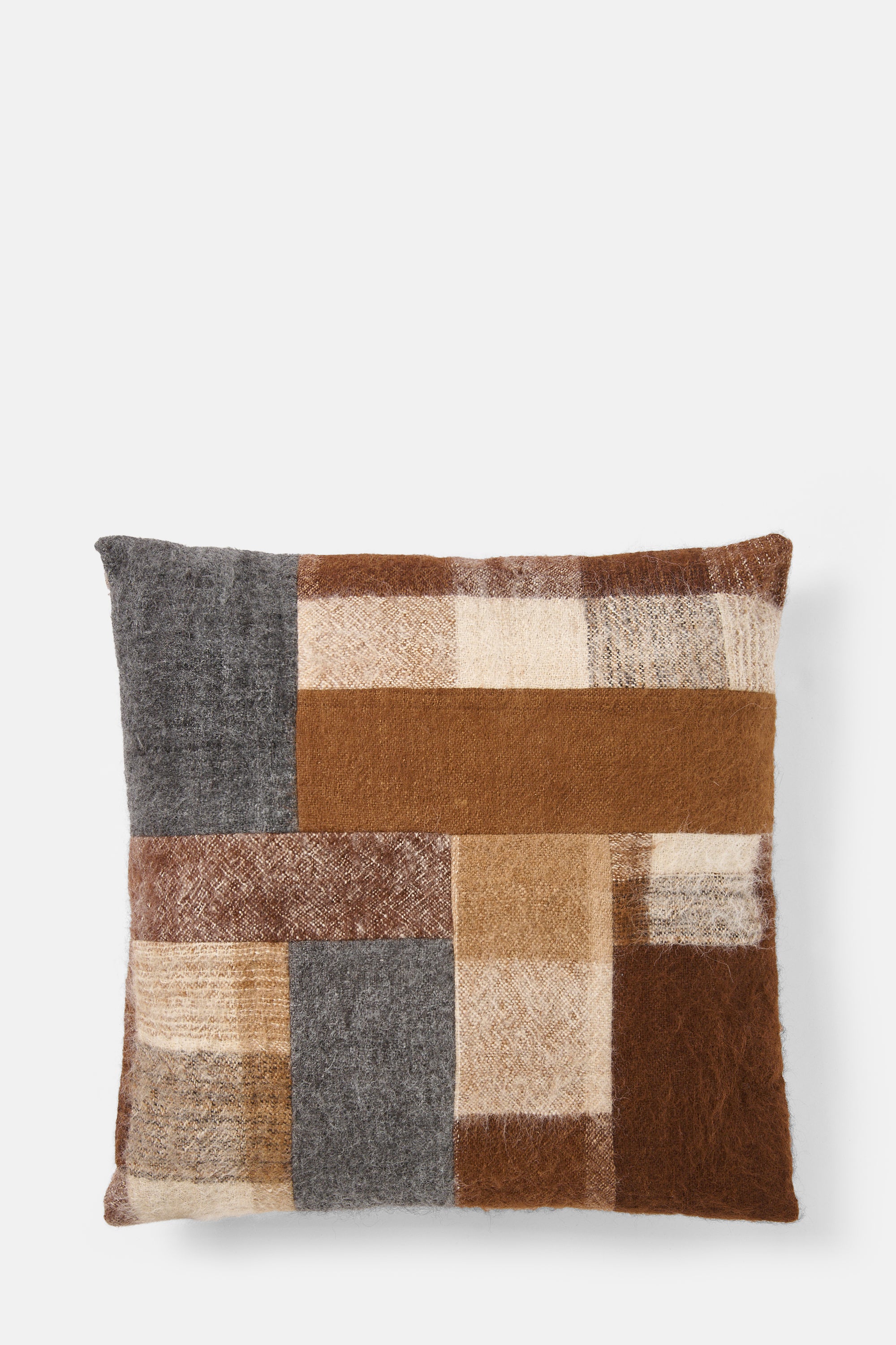 Light Chocolate Square Patchwork Pillowcase
