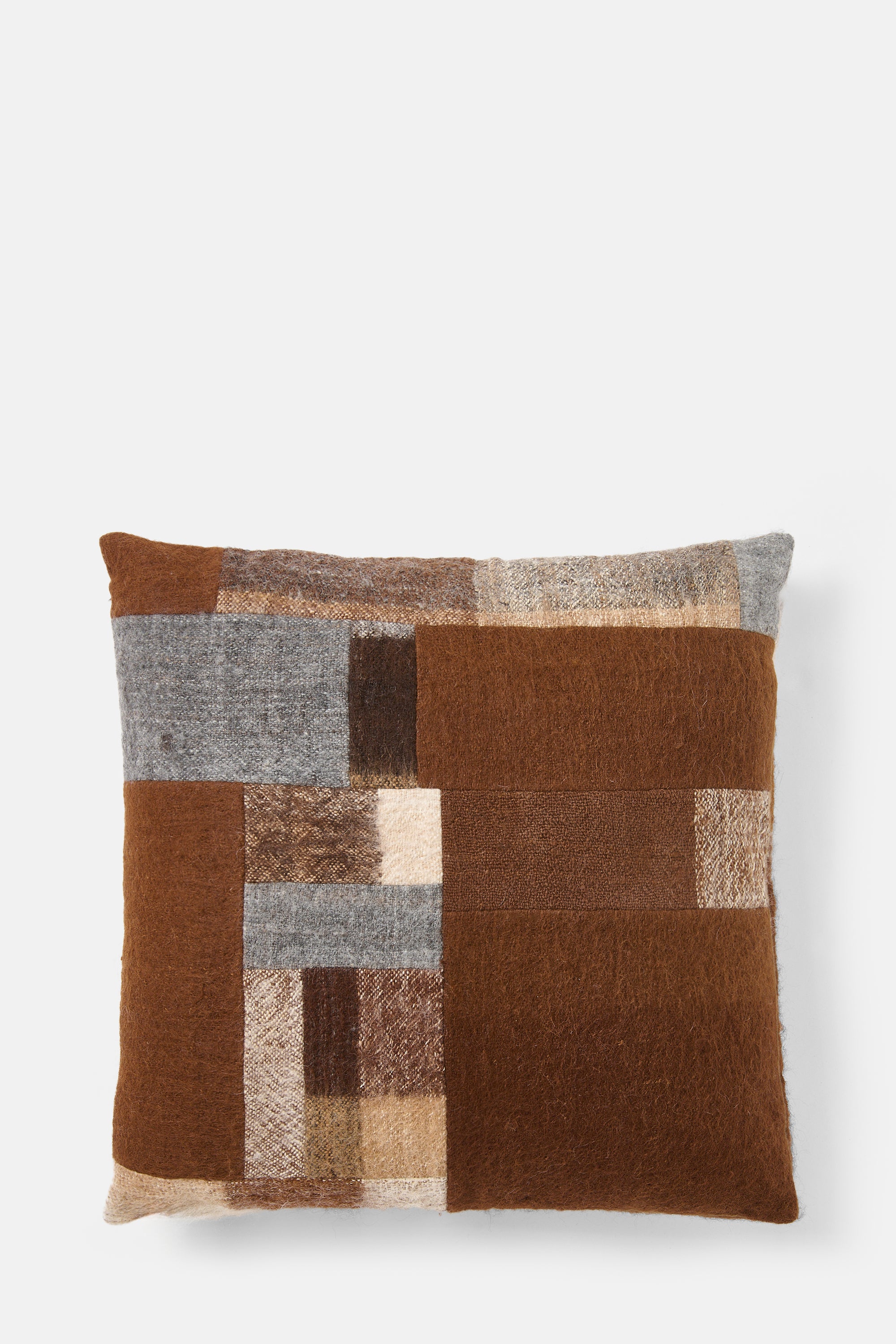 Dark Chocolate Square Patchwork Pillowcase