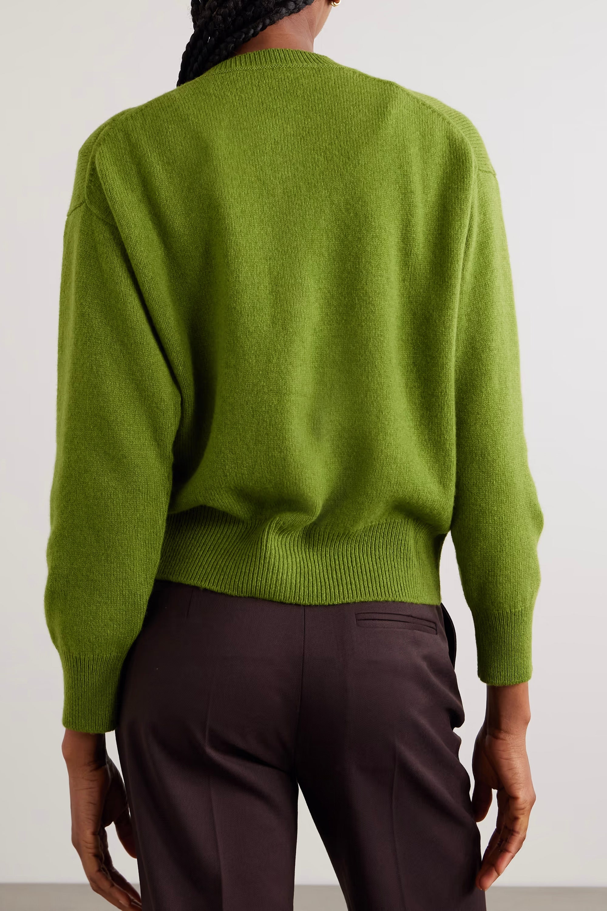 Green Ada Crewneck Cardigan