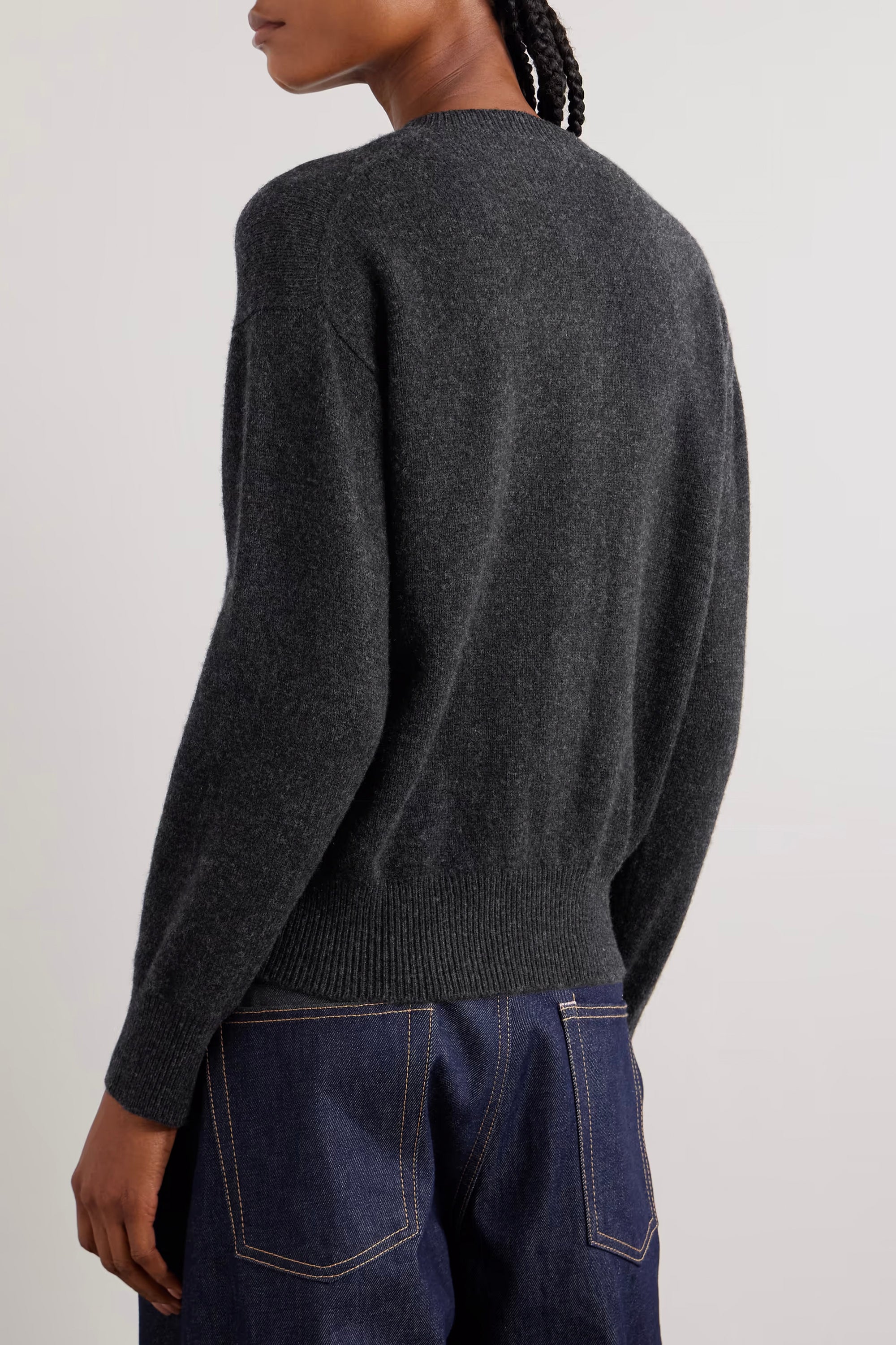 Dark Grey Ada Crewneck Cardigan