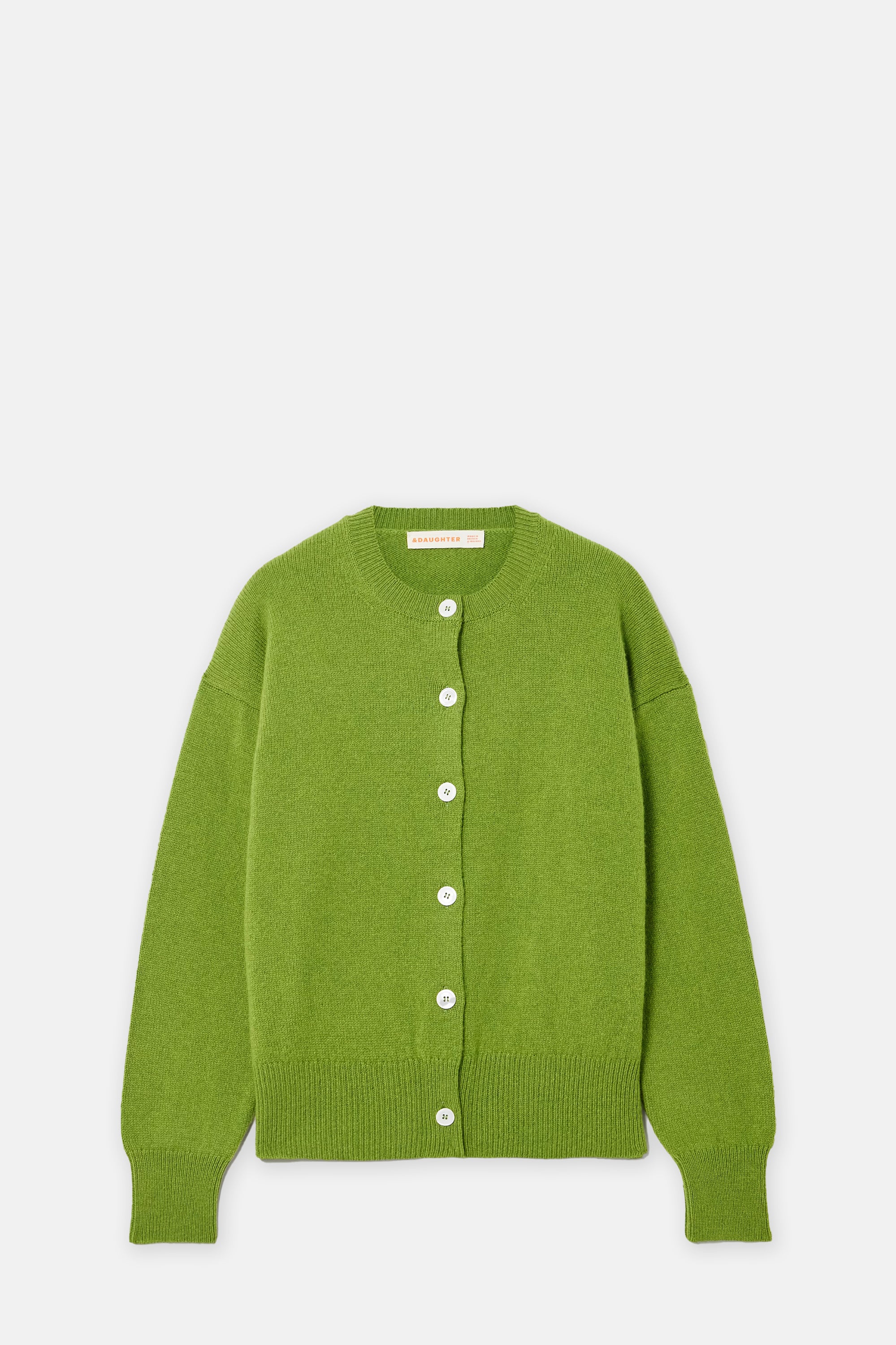 Green Ada Crewneck Cardigan