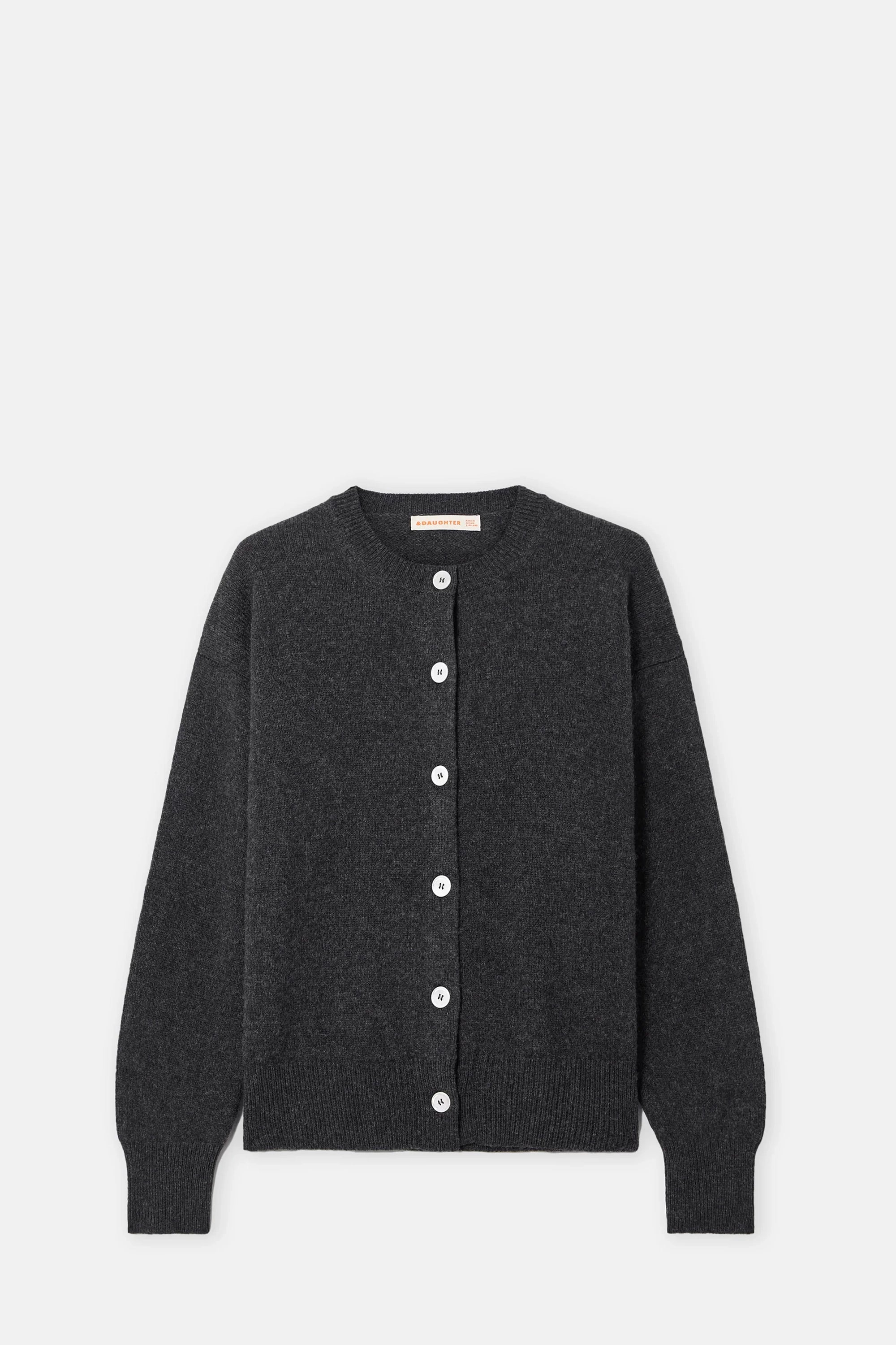 Dark Grey Ada Crewneck Cardigan