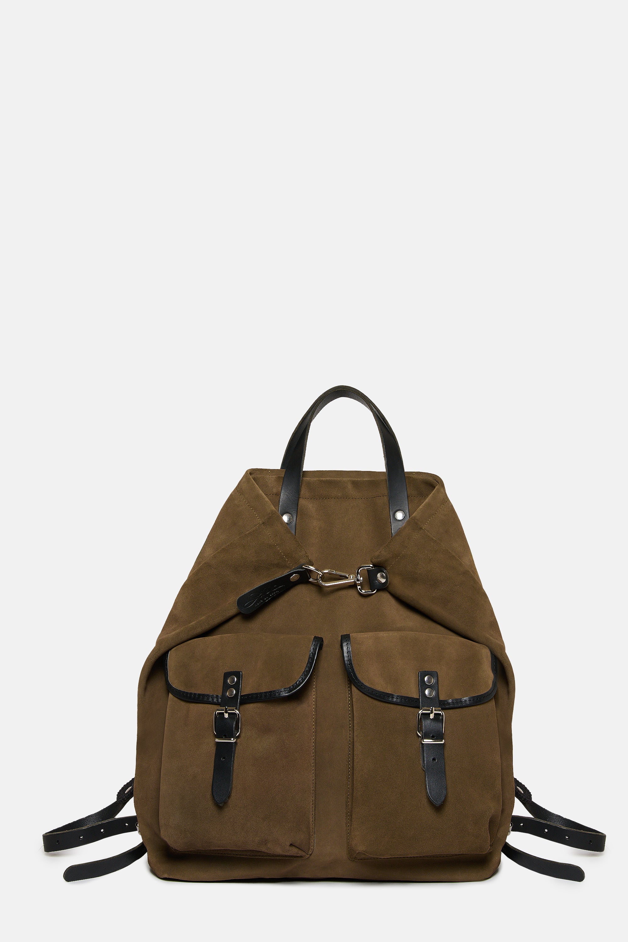 Hunting Green Suede leather classic rucksack