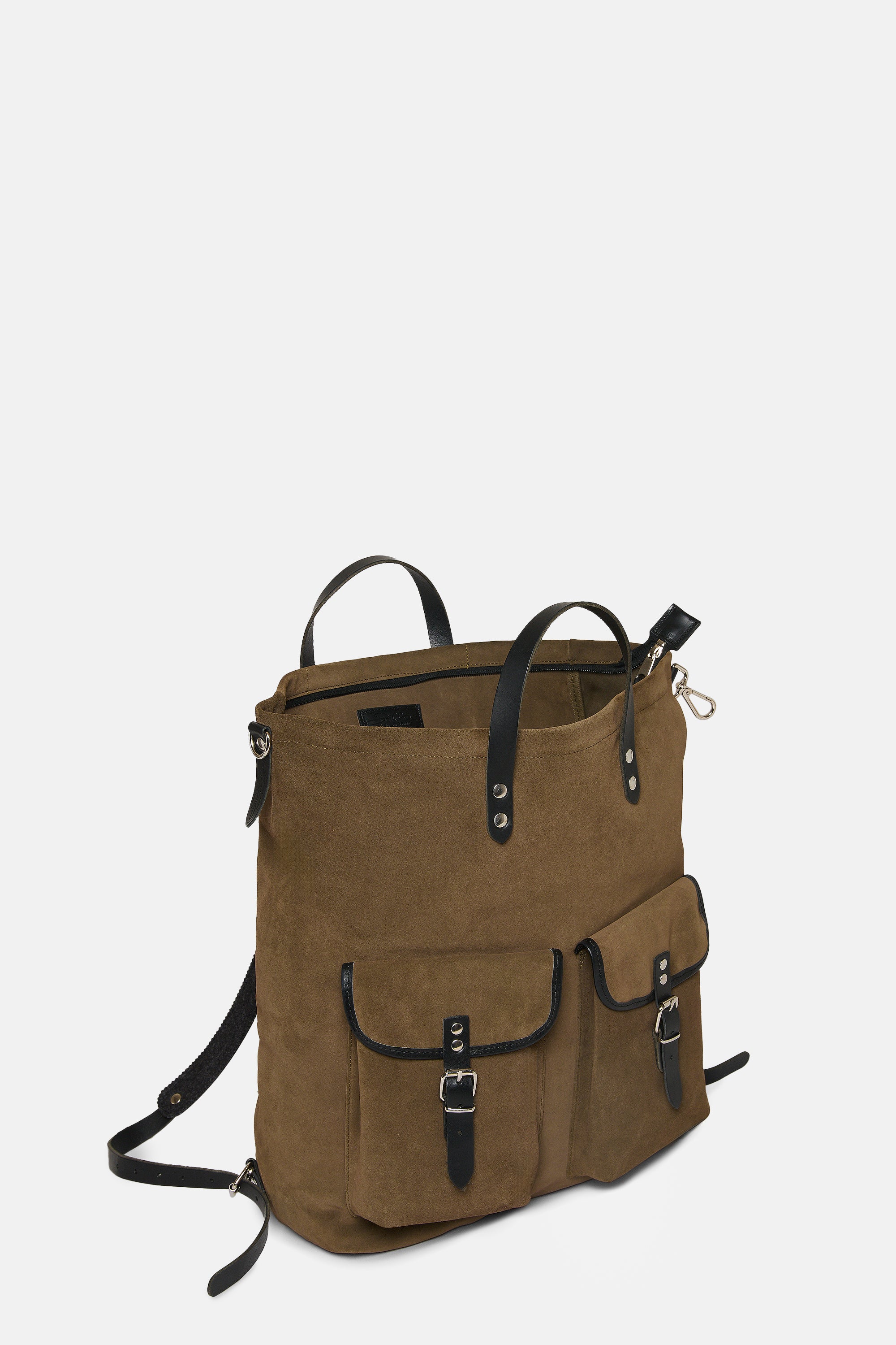 Hunting Green Suede leather classic rucksack