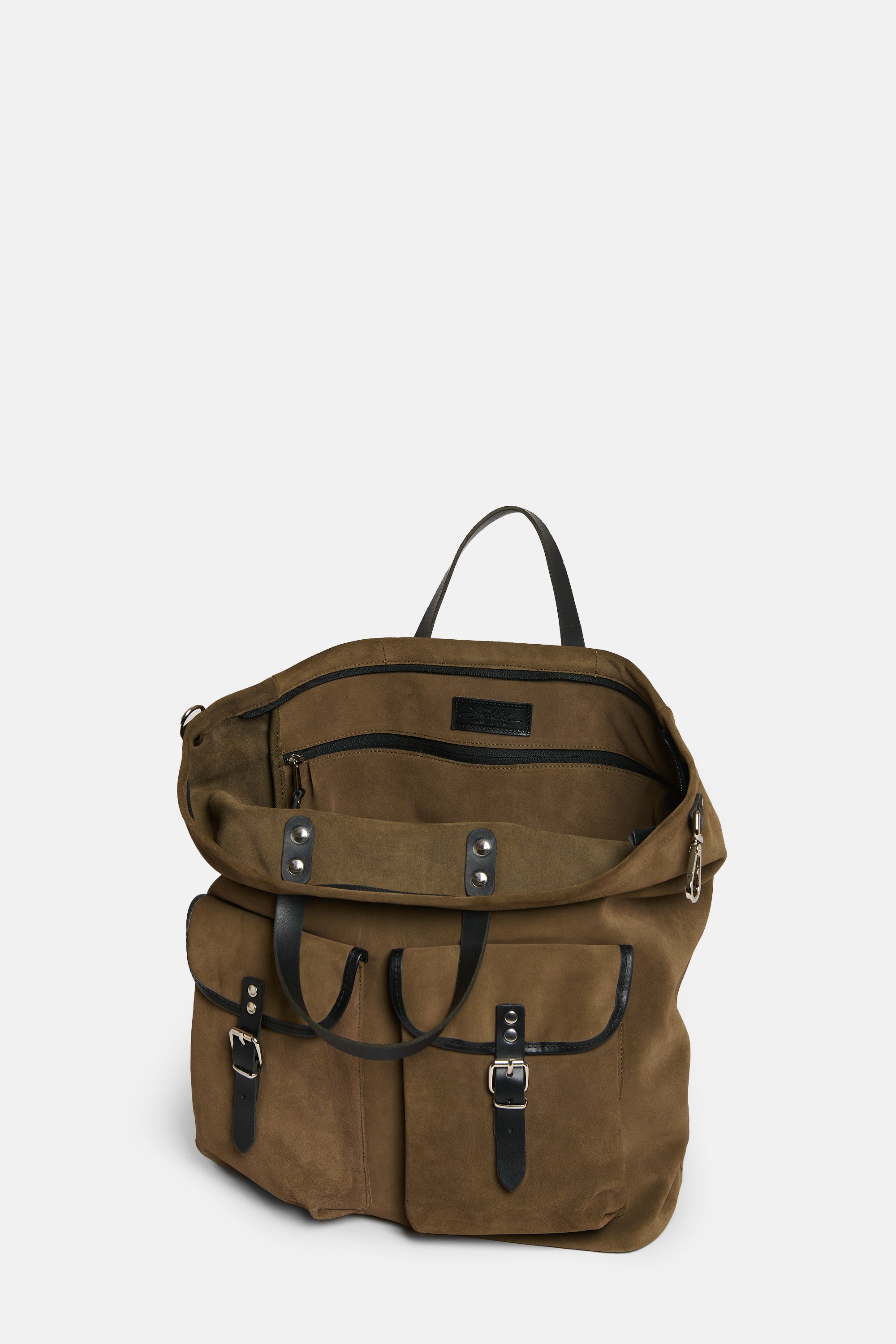 Hunting Green Suede leather classic rucksack