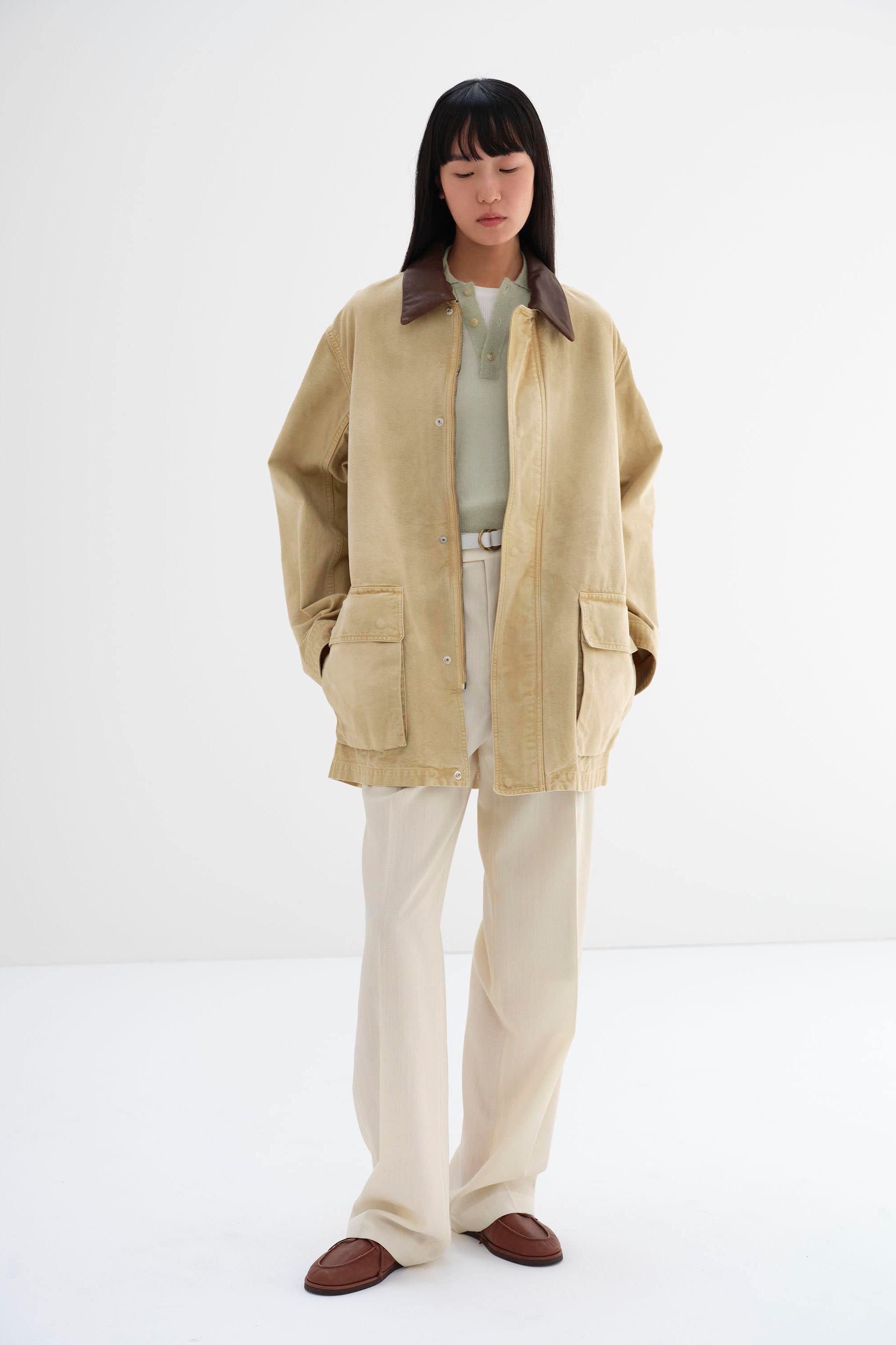 【サイズ4 即発送】 ORGANIC COTTON DUCK BLOUSON Auralee Organic Cotton Duck Blouson - Ash Green – Kith Europe
